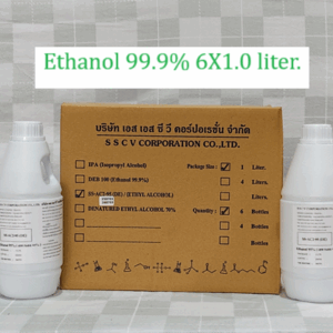 Ethanol 99.9% 6X1.0 liter. เอทานอล 99(6-Bottles).